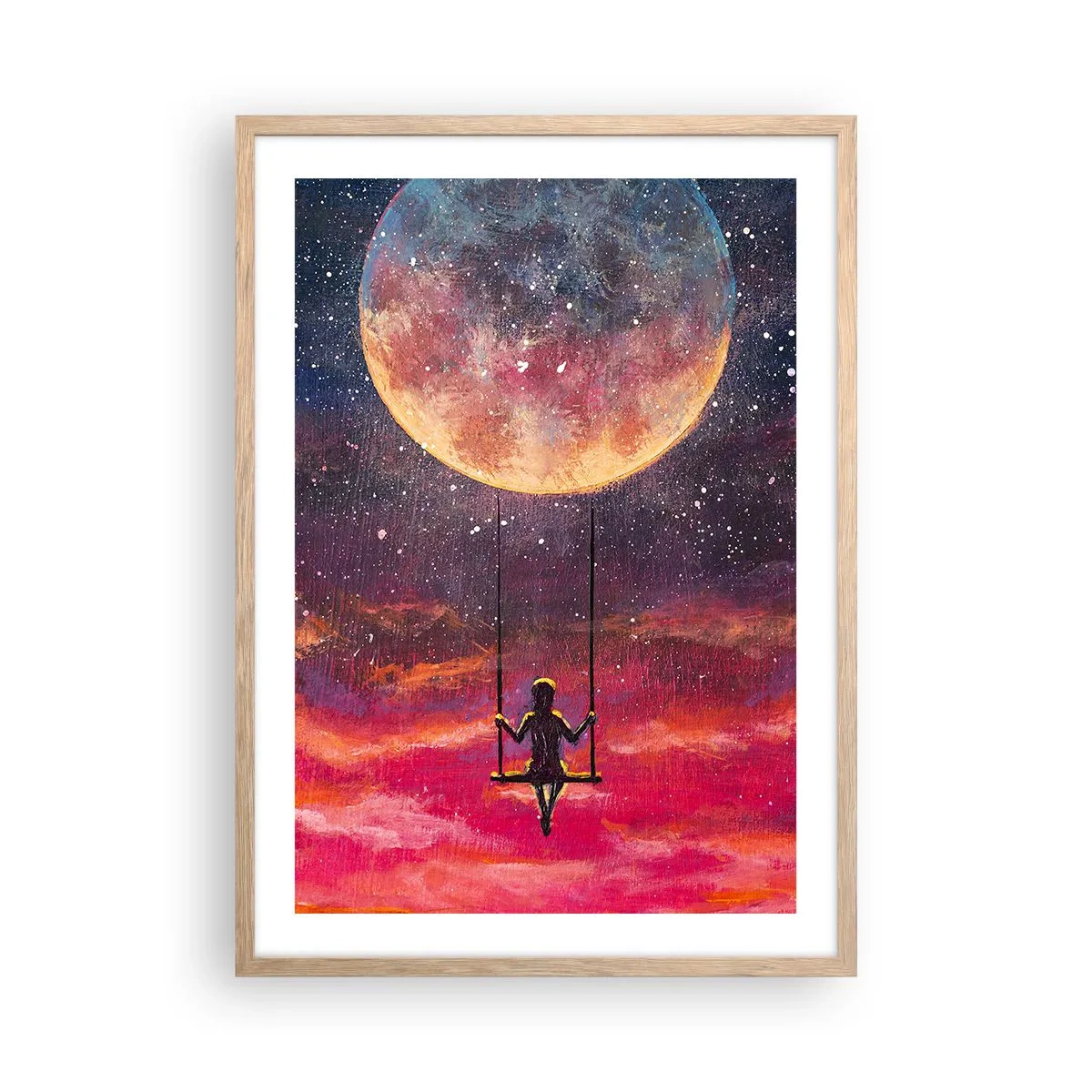 Poster in einem Rahmen aus heller Eiche - Traum - 50x70 cm