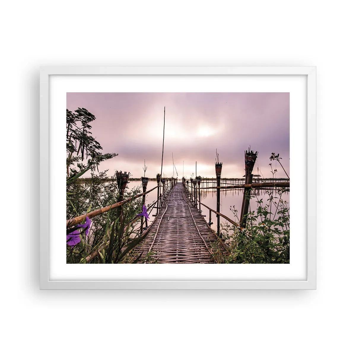 Poster in einem weißen Rahmen - Frieden und Ruhe Asiens - 50x40 cm