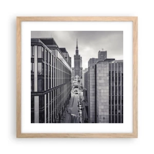 Poster in einem Rahmen aus heller Eiche - Warschauer Tal - 40x40 cm