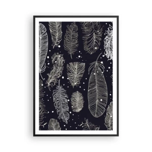 Poster in einem schwarzem Rahmen - Gefiederte Spitze - 70x100 cm