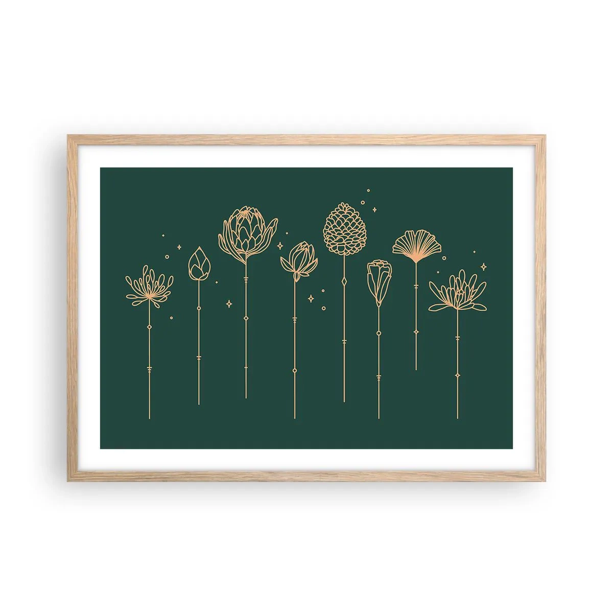 Poster in einem Rahmen aus heller Eiche - Familie ZIÓŁkowski - 70x50 cm