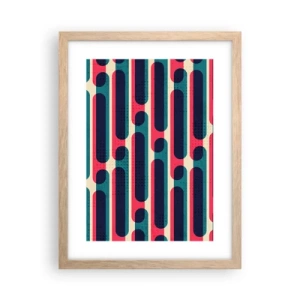 Poster in einem Rahmen aus heller Eiche - In die Tiefe und vorwärts - 30x40 cm