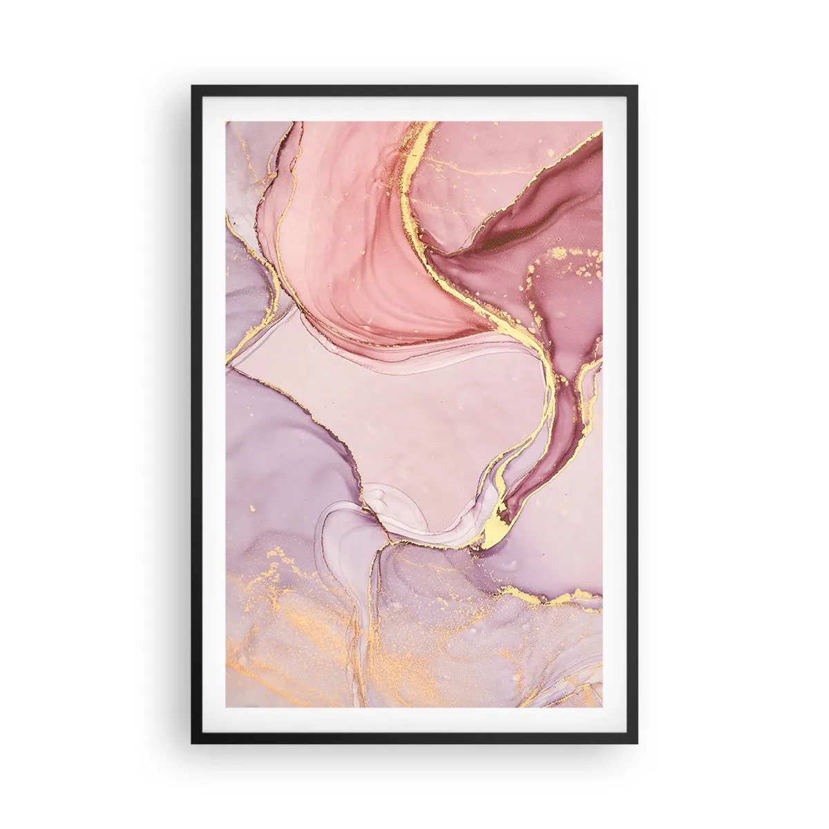 Poster in einem schwarzem Rahmen - Eine Liebkosung der Farben - 61x91 cm