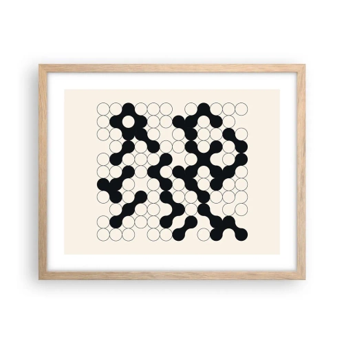 Poster in einem Rahmen aus heller Eiche - Chinesisches Spiel – Variation - 50x40 cm