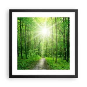 Poster in einem schwarzem Rahmen - Die grüne Kathedrale - 40x40 cm