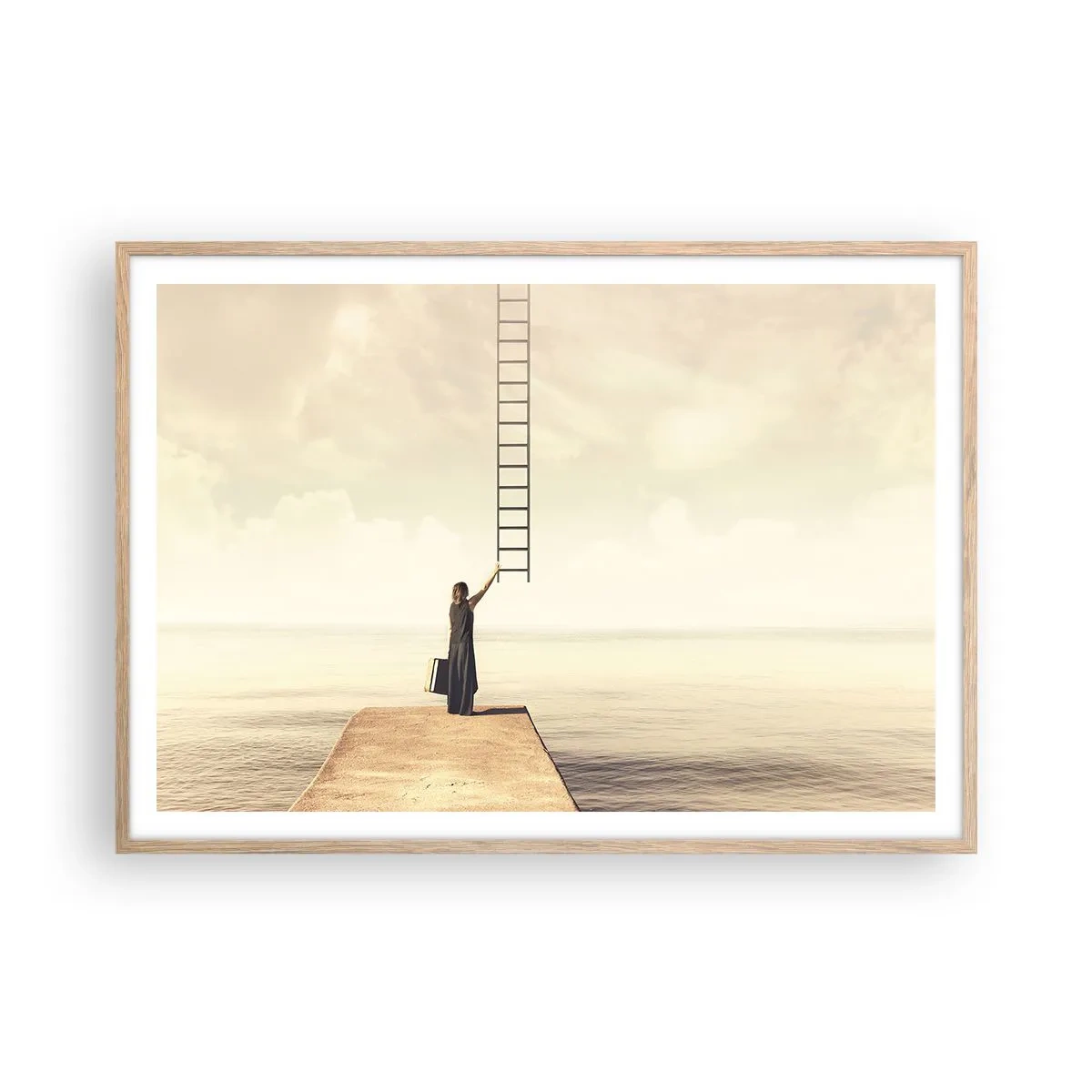 Poster in einem Rahmen aus heller Eiche - Eine magische Reise - 100x70 cm