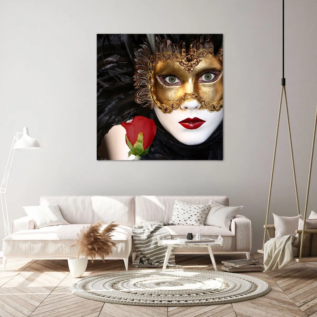 Bild auf Leinwand - Leinwandbild - Denn das Leben ist ein großer Ball - 60x60 cm