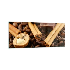 Glasbild - Bild auf glas - Konzert der Aromen - 100x40 cm