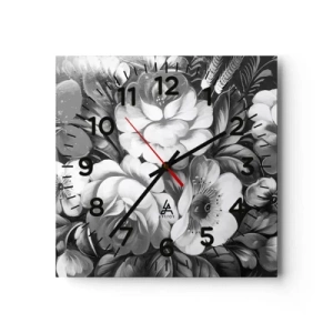 Wanduhr - Glasuhr - Schön auch in Grau - 30x30 cm