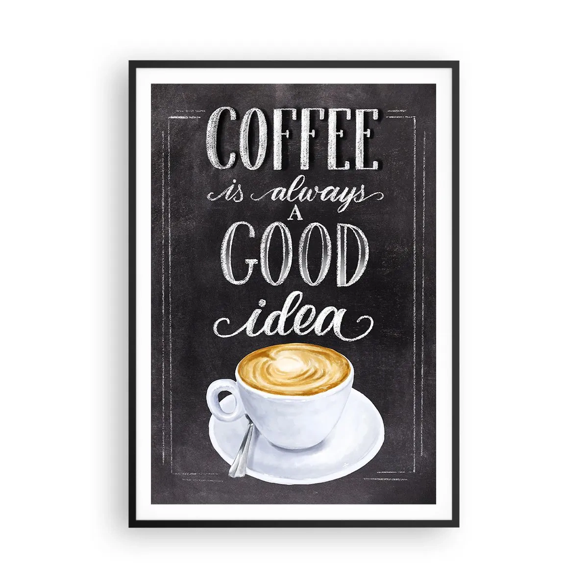 Poster in einem schwarzem Rahmen - Natürlich! - 70x100 cm