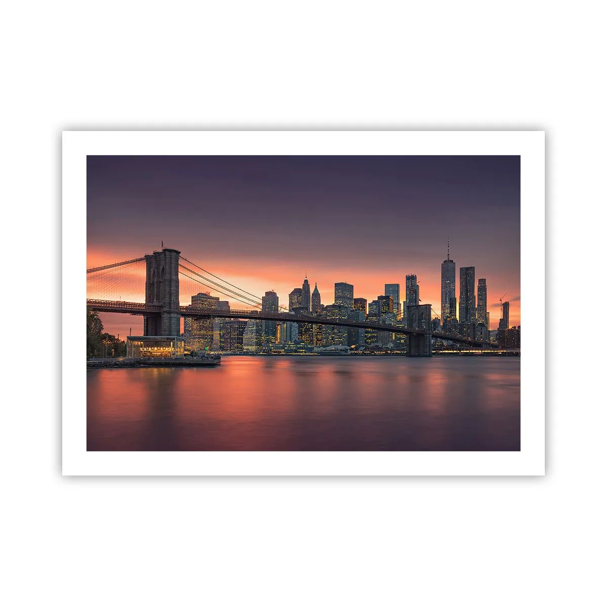 Poster - Eingetaucht in lila Stille - 70x50 cm