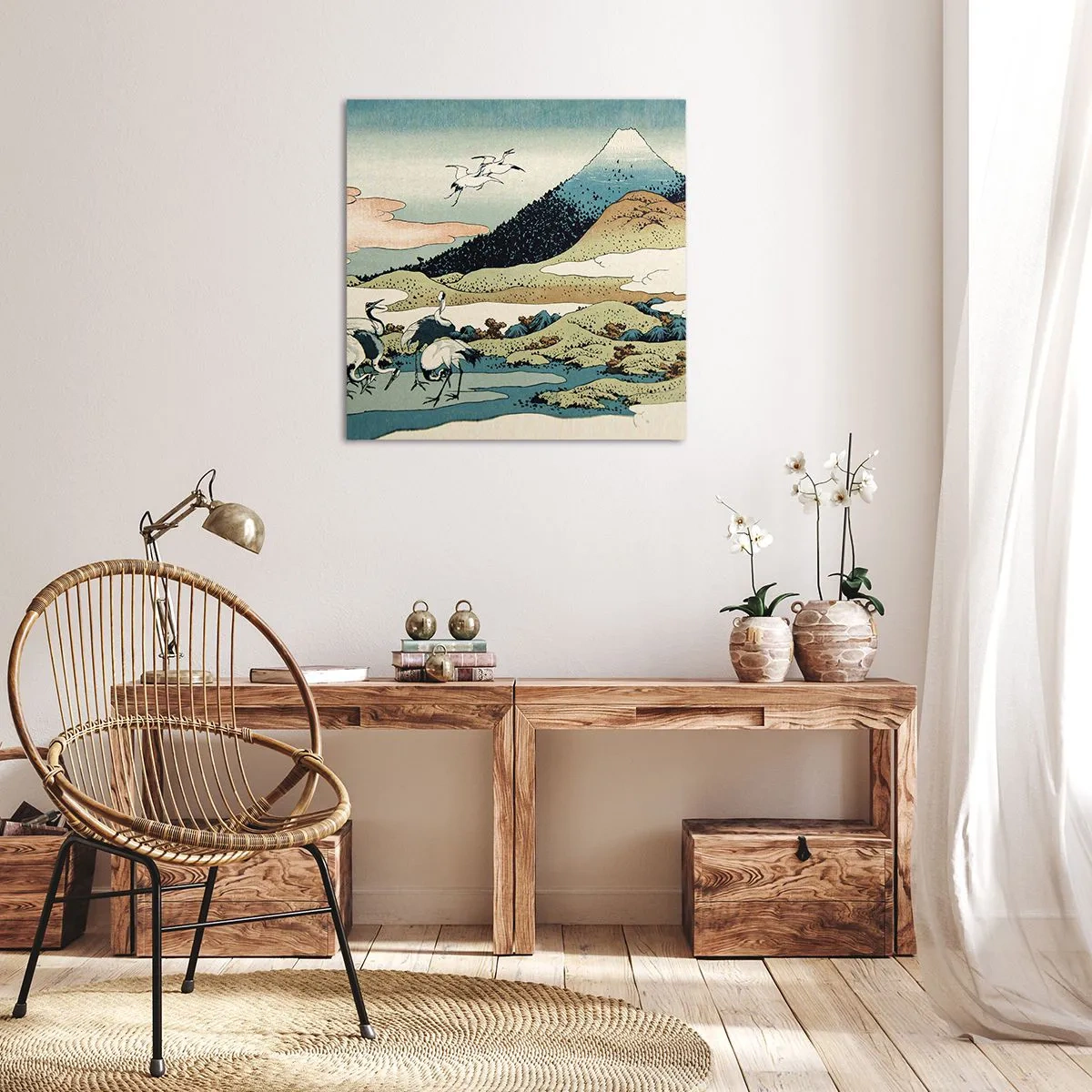 Bild auf Leinwand - Leinwandbild - Im japanischen Geist - 40x40 cm