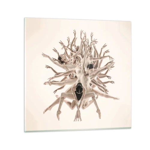 Glasbild - Bild auf glas - Aufblühen im Tanz - 50x50 cm