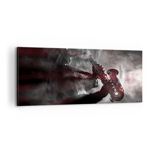 Bild auf Leinwand - Leinwandbild - In den Dämpfen des Jazz - 100x40 cm