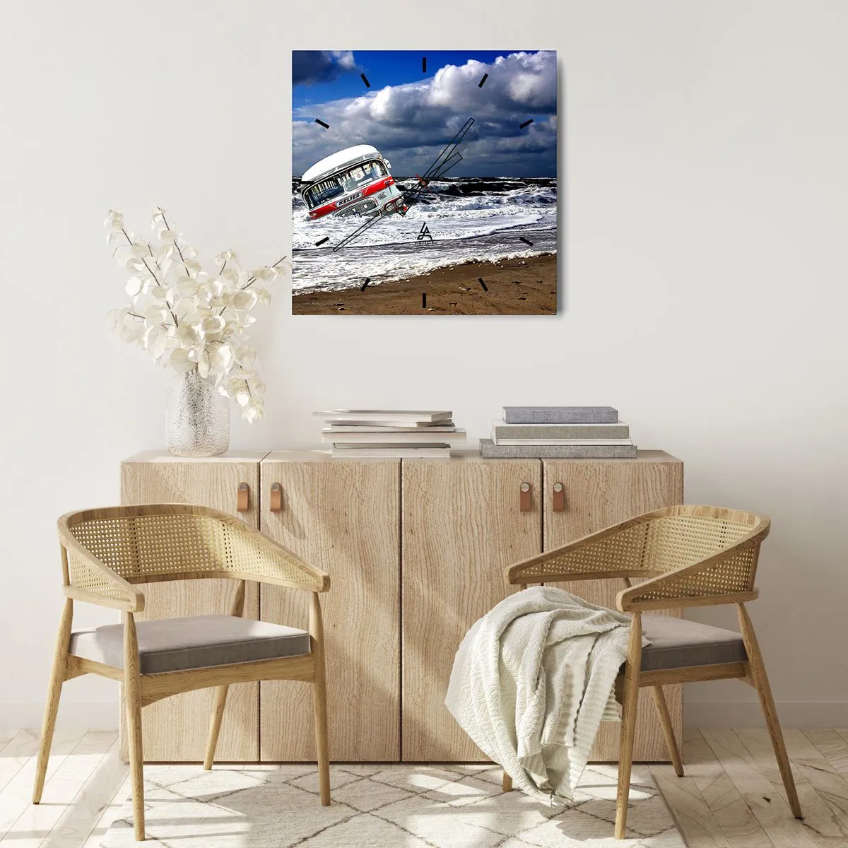 Wanduhr - Glasuhr - Und was stehst du so erstaunt? - 40x40 cm