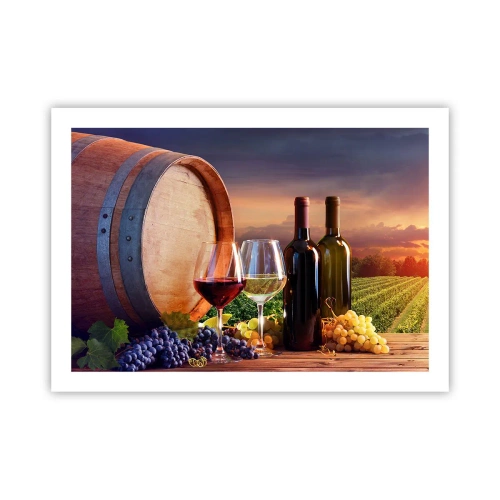 Poster - Hier schmeckt das Leben - 70x50 cm