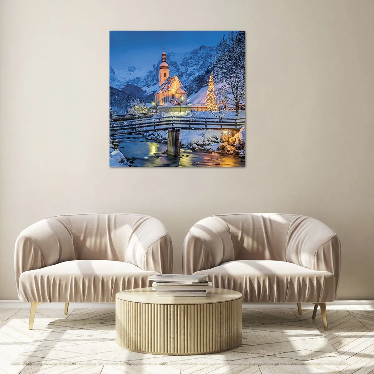 Glasbild - Bild auf glas - Weihnachtsgeist - 40x40 cm