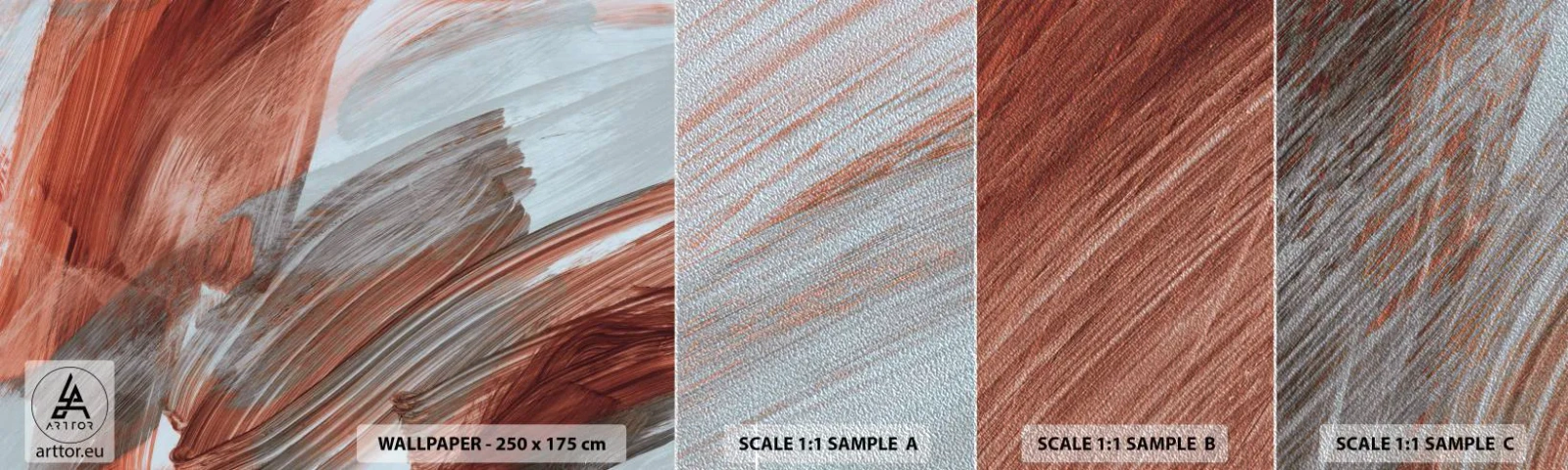 Fototapeten Muster Premium Sand - Herbst und windige Abstraktion - Stück, Chaos, Minimalismus - 100x30 cm