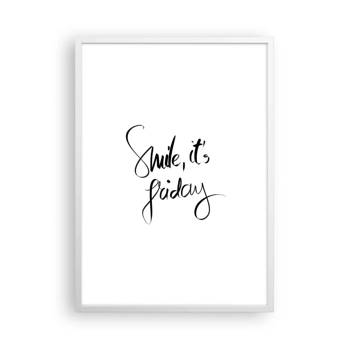 Poster in einem weißen Rahmen - Echte Freude - 50x70 cm