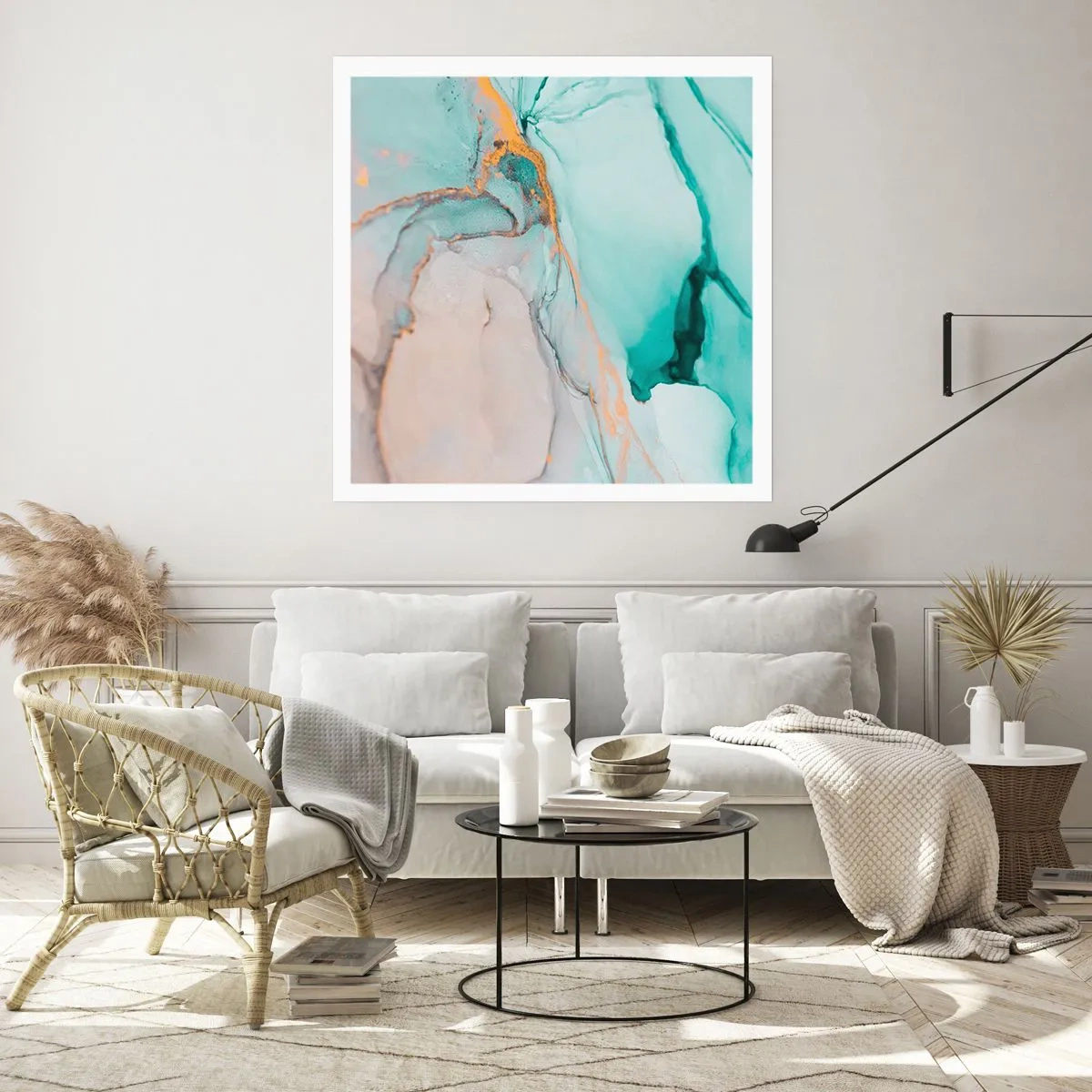 Poster - Ein Tanz der Formen und Farben - 40x40 cm