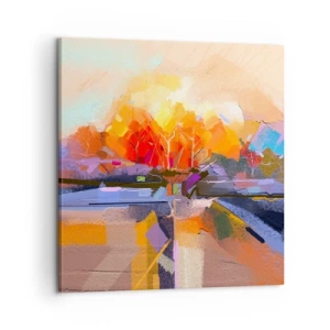 Bild auf Leinwand - Leinwandbild - Der Herbst ist geworden - 60x60 cm
