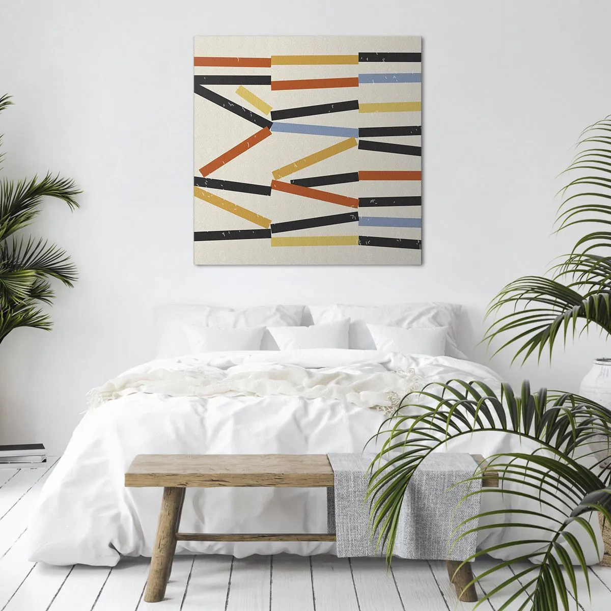 Bild auf Leinwand - Leinwandbild - Komposition auf der Ebene - 30x30 cm