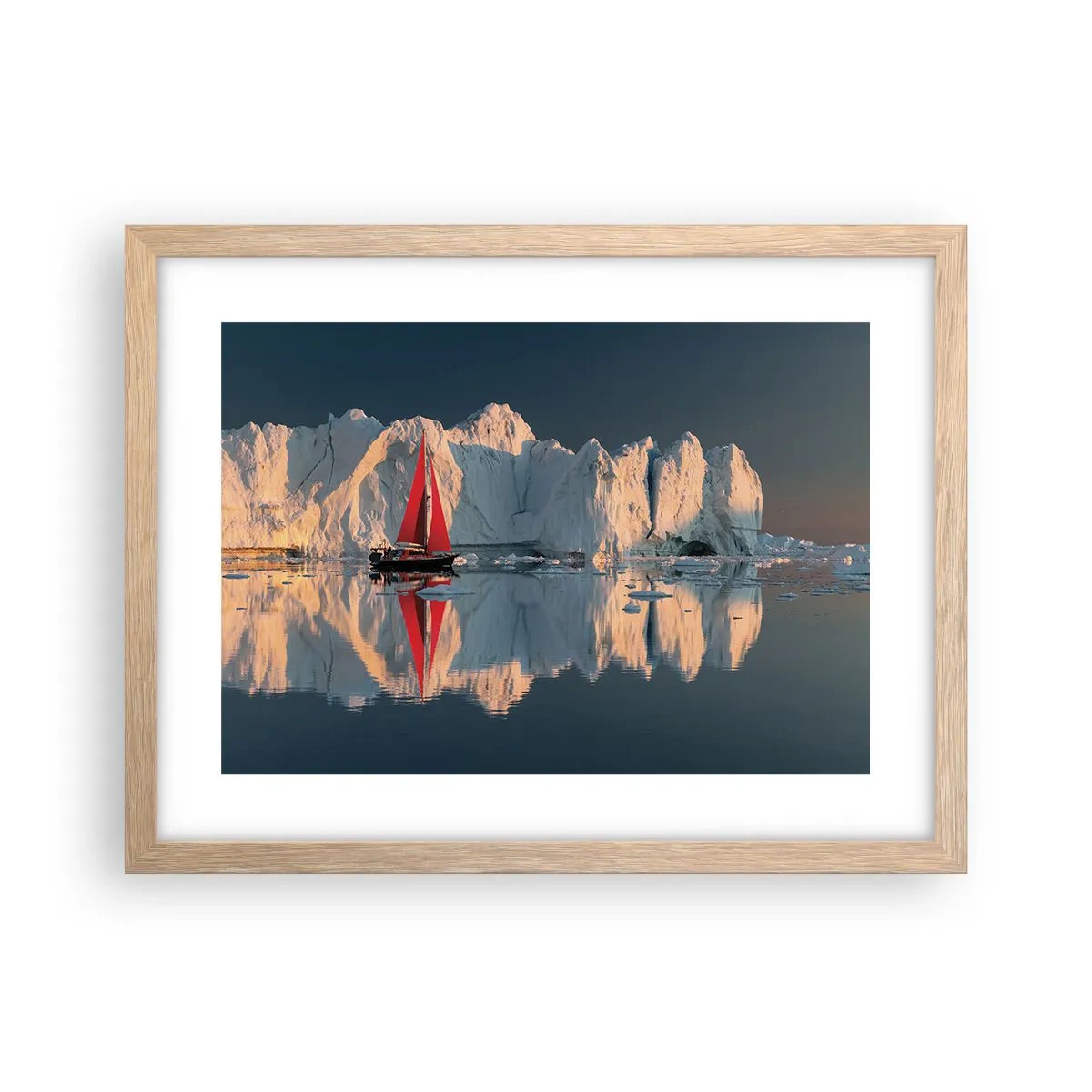 Poster in einem Rahmen aus heller Eiche - Am Rande der Welt - 40x30 cm