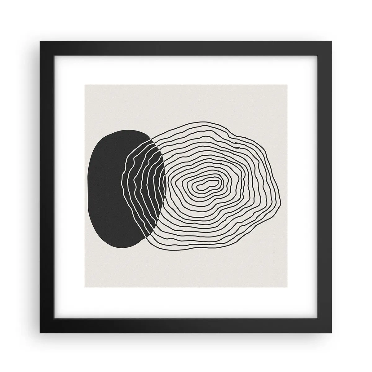 Poster in einem schwarzem Rahmen - Dauer und Schwingung - 30x30 cm