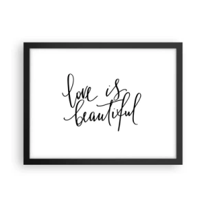 Poster in einem schwarzem Rahmen - Lies und wiederhol - 40x30 cm