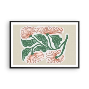 Poster in einem schwarzem Rahmen - Im Folkstil und modern - 91x61 cm