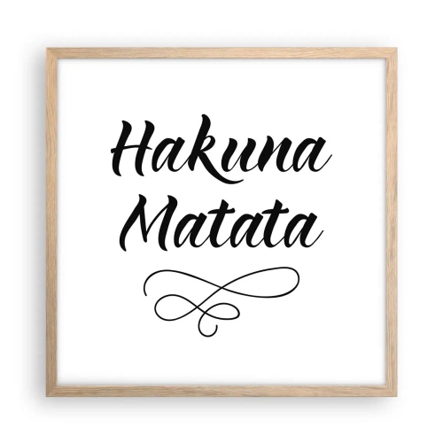 Poster in einem Rahmen aus heller Eiche - Bester Ratschlag - 50x50 cm