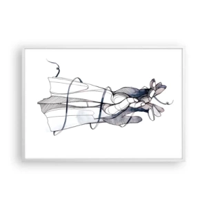 Poster in einem weißen Rahmen - Touch-Studie - 100x70 cm