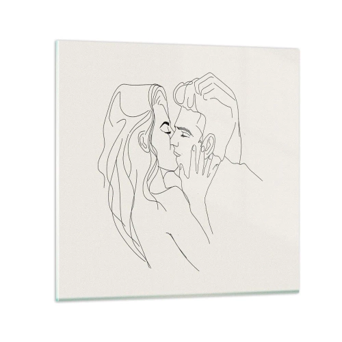 Glasbild - Bild auf glas - Verstrickt im Gefühl - 30x30 cm