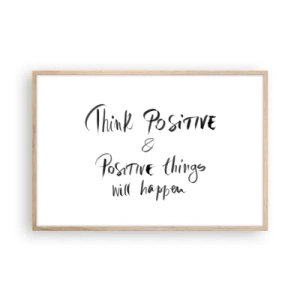 Poster in einem Rahmen aus heller Eiche - Wie soll man leben? - 91x61 cm