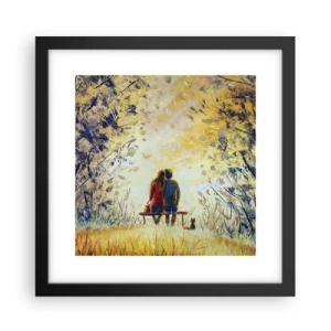 Poster in einem schwarzem Rahmen - Magischer Augenblick - 30x30 cm