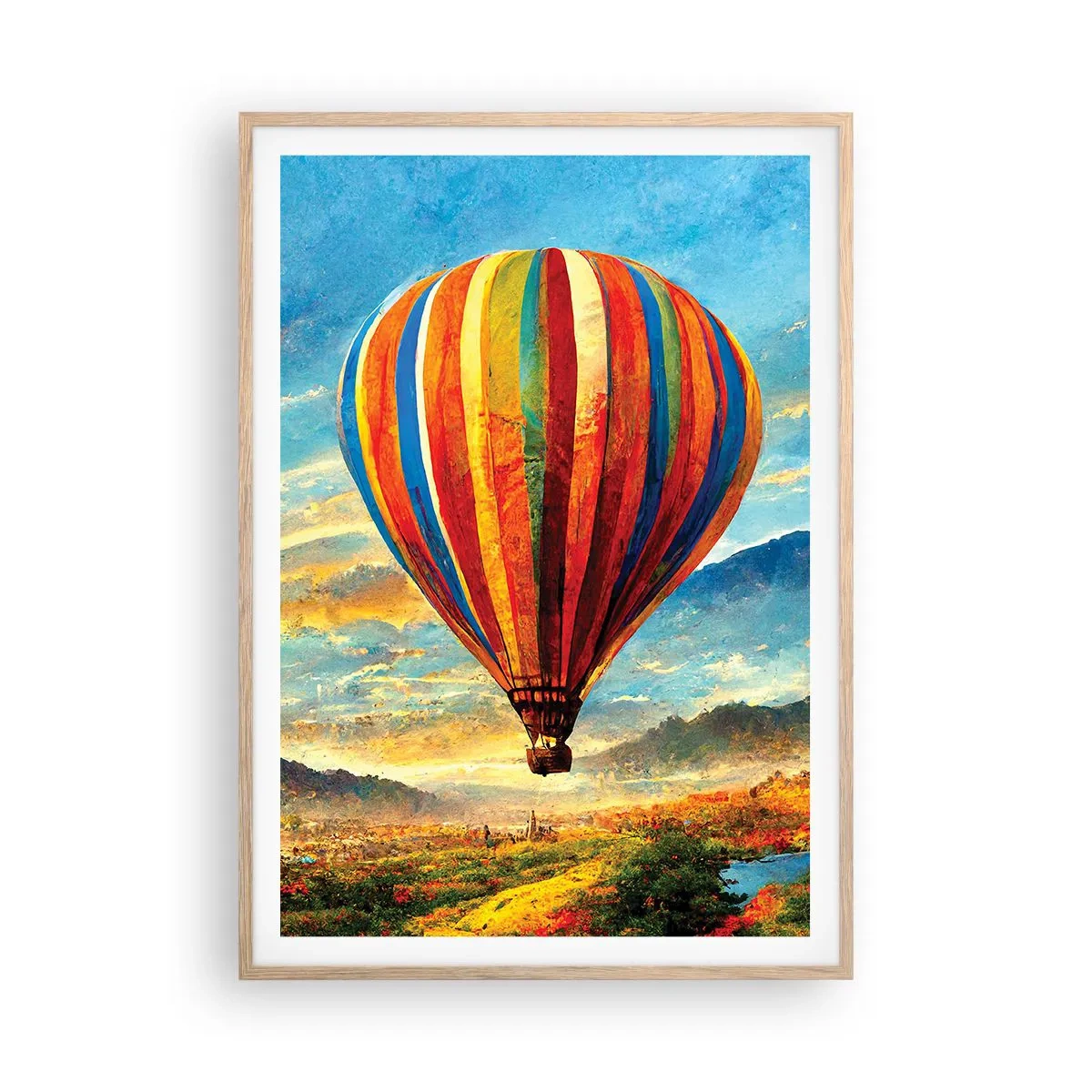 Poster in einem Rahmen aus heller Eiche - In der Stille sieht man mehr - 70x100 cm