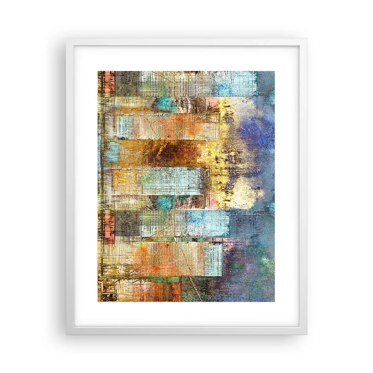 Poster in einem weißen Rahmen - Sonnige Metropole - 40x50 cm