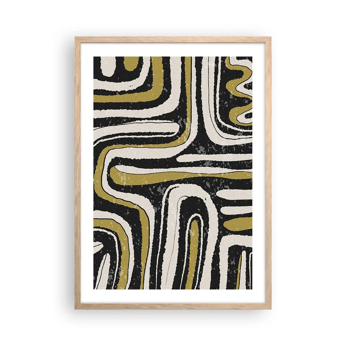 Poster in einem Rahmen aus heller Eiche - Komposition: Straßen und Gassen - 50x70 cm