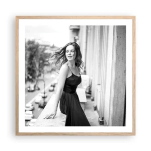 Poster in einem Rahmen aus heller Eiche - Bestimmt ein Pariser - 60x60 cm