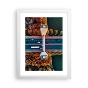 Poster in einem weißen Rahmen - Jenseits der Gewässer, jenseits der Wälder - 30x40 cm
