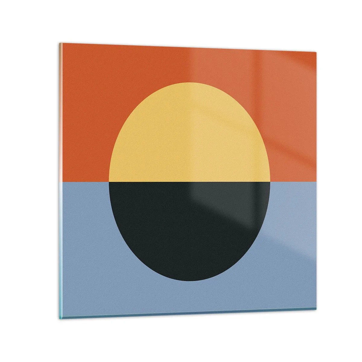 Glasbild - Bild auf glas - Eine Komposition aus Wärme und Kühle - 50x50 cm