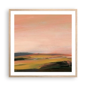 Poster in einem Rahmen aus heller Eiche - In Rosatönen - 60x60 cm