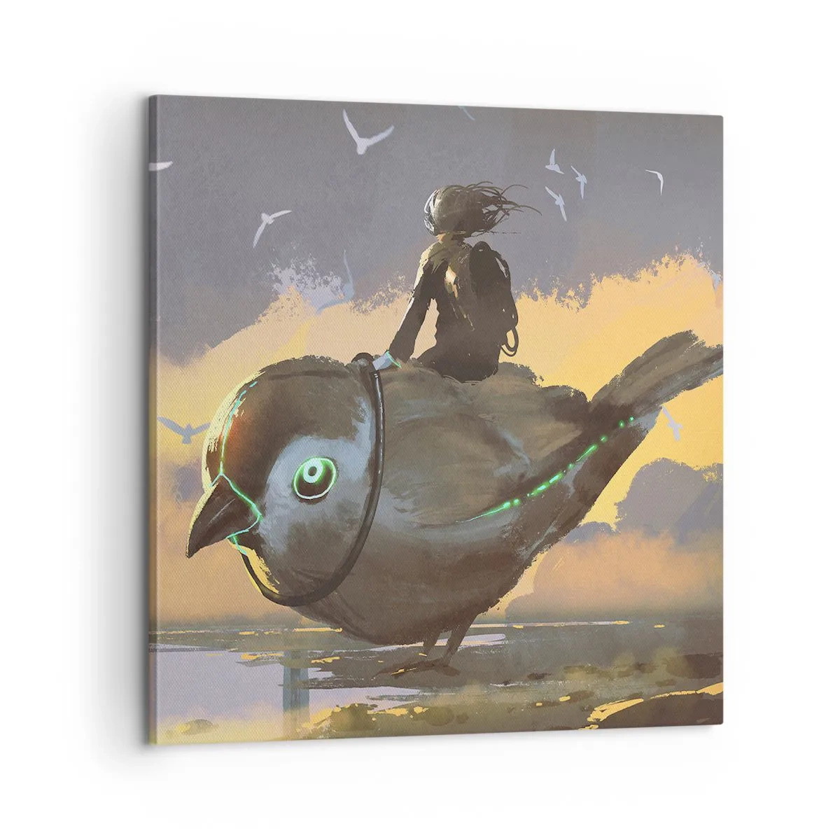 Bild auf Leinwand - Leinwandbild - Ein Stopp auf einer fantastischen Reise - 60x60 cm