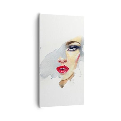 Bild auf Leinwand - Leinwandbild - Abspiegeln in einem Wassertropfen - 65x120 cm