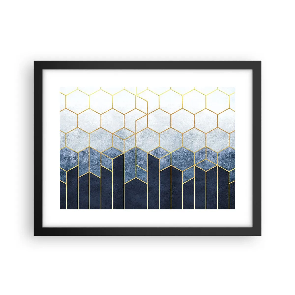 Poster in einem schwarzem Rahmen - Komposition im synkopischen Rhythmus - 40x30 cm