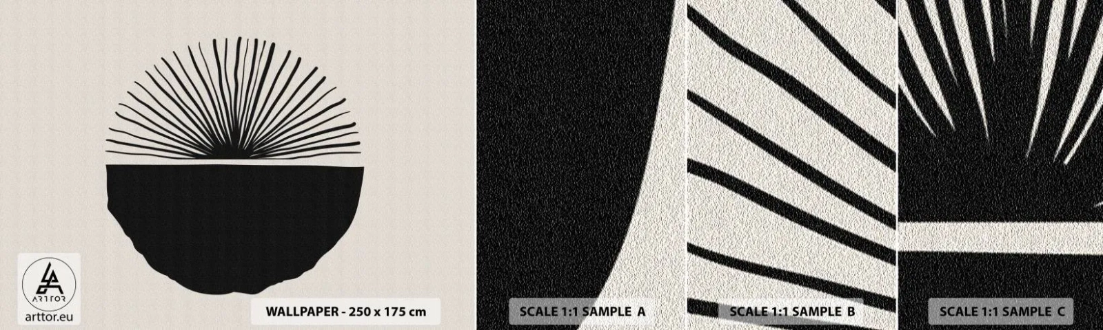 Fototapeten Muster Selbstklebend Deluxe Sticker - Eine Reihe von Möglichkeiten - Boho, Minimalistisch, Skizzieren - 100x30 cm