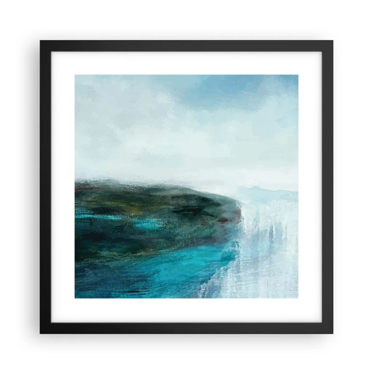 Poster in einem schwarzem Rahmen - Nautische Abstraktion - 40x40 cm