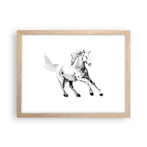 Poster in einem Rahmen aus heller Eiche - Ungezähmte Seele - 40x30 cm