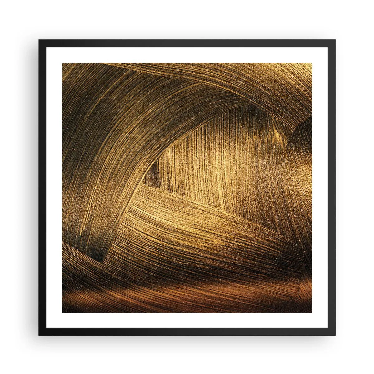 Poster in einem schwarzem Rahmen - In einem goldenen Labyrinth - 60x60 cm