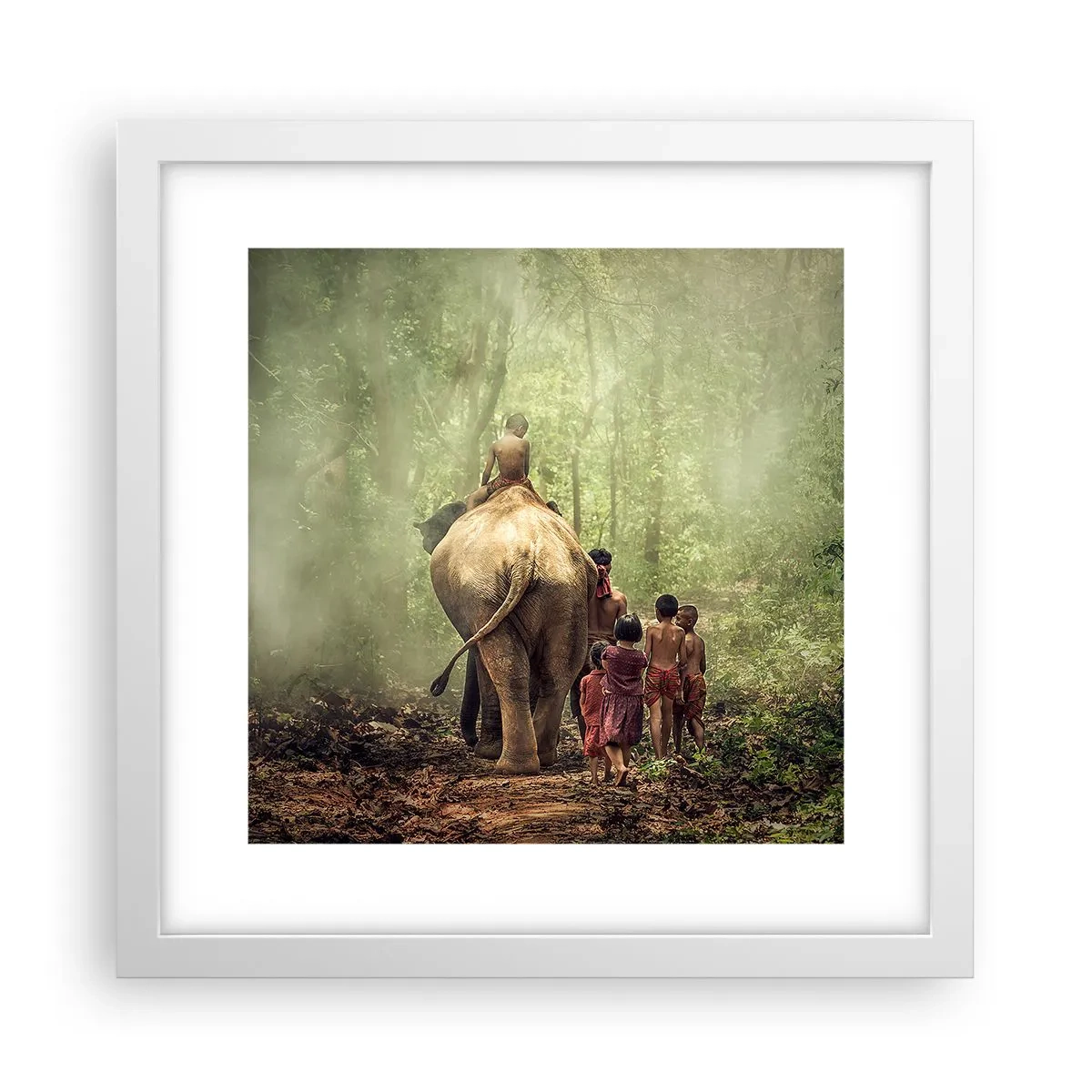 Poster in einem weißen Rahmen - Neues Dschungelbuch - 30x30 cm